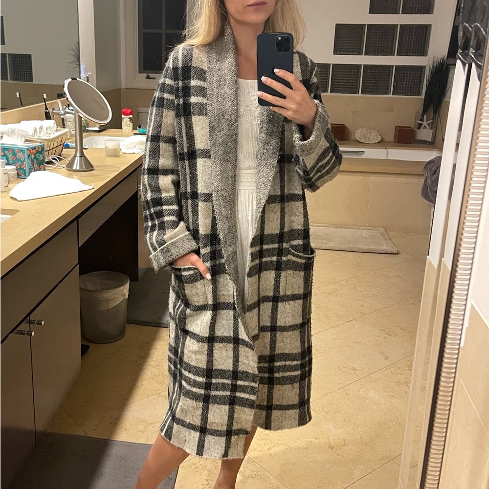 Wool coat without belt fits XS-L